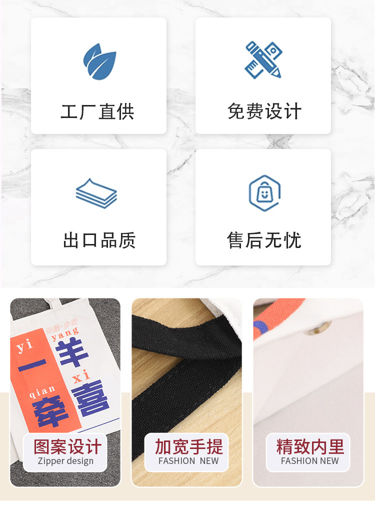 Customized canvas bags, wholesale tote bags, large-capacity DuPont handbags, custom-made eco-friendly cotton drawstrap bags with logo printing pic 2