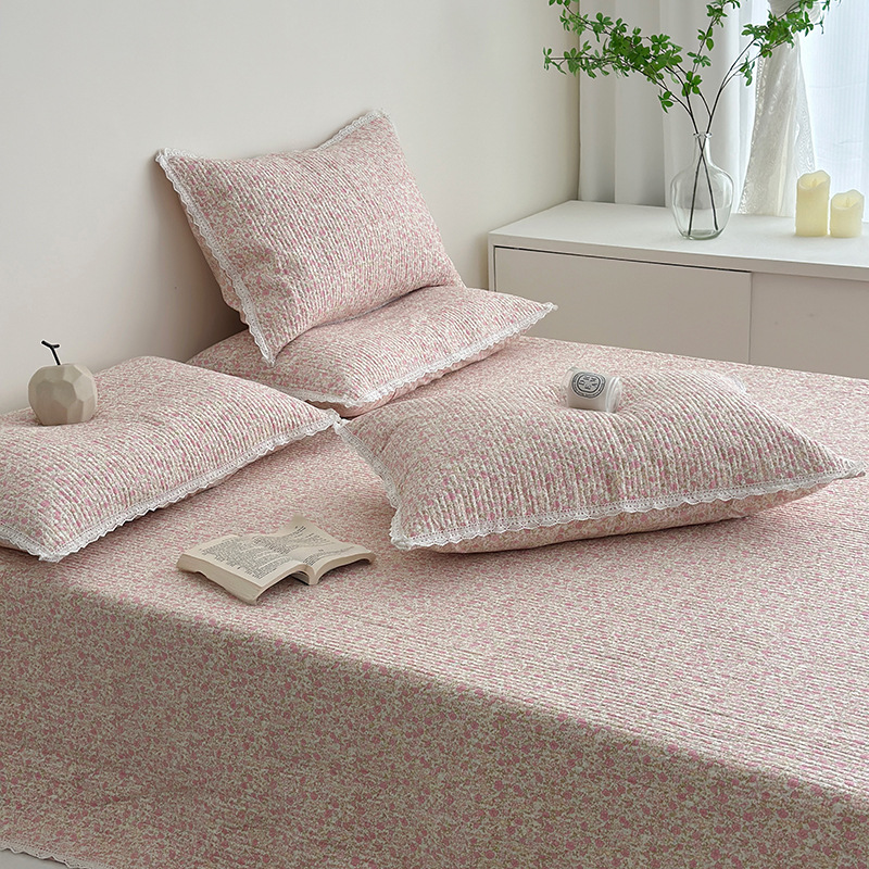 Lisa series, a three-piece set of all-cotton high-temperature sand-washed cotton bed cover, is skin-friendly, breathable and suitable for all seasons pic 68