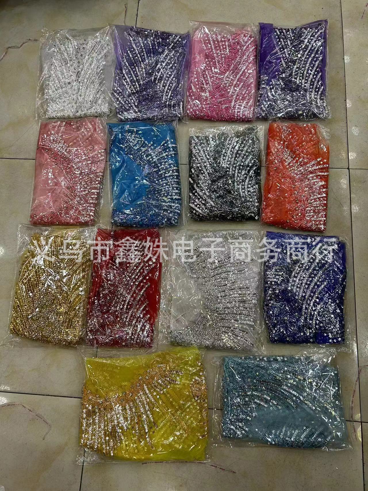 Exquisitely crafted high-quality silver round-neck beaded applique DIY clothing accessories pic 12
