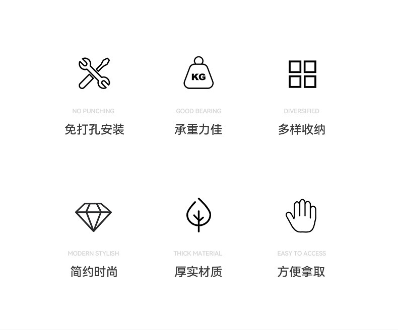 办公室宿舍寝室上铺墙上收纳架壁挂式多功能收纳神器一件代发详情2