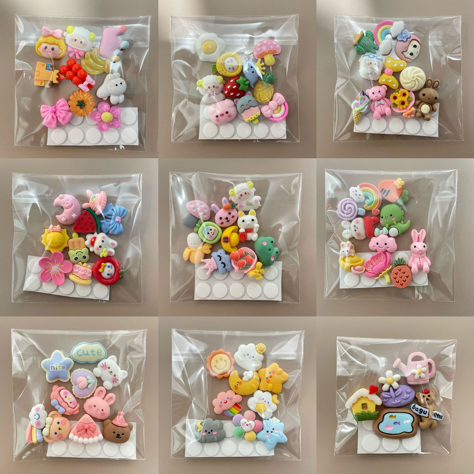 可爱卡通奶油胶树脂配件饰品配件发夹diy配件 咕卡配件创意贴片详情3