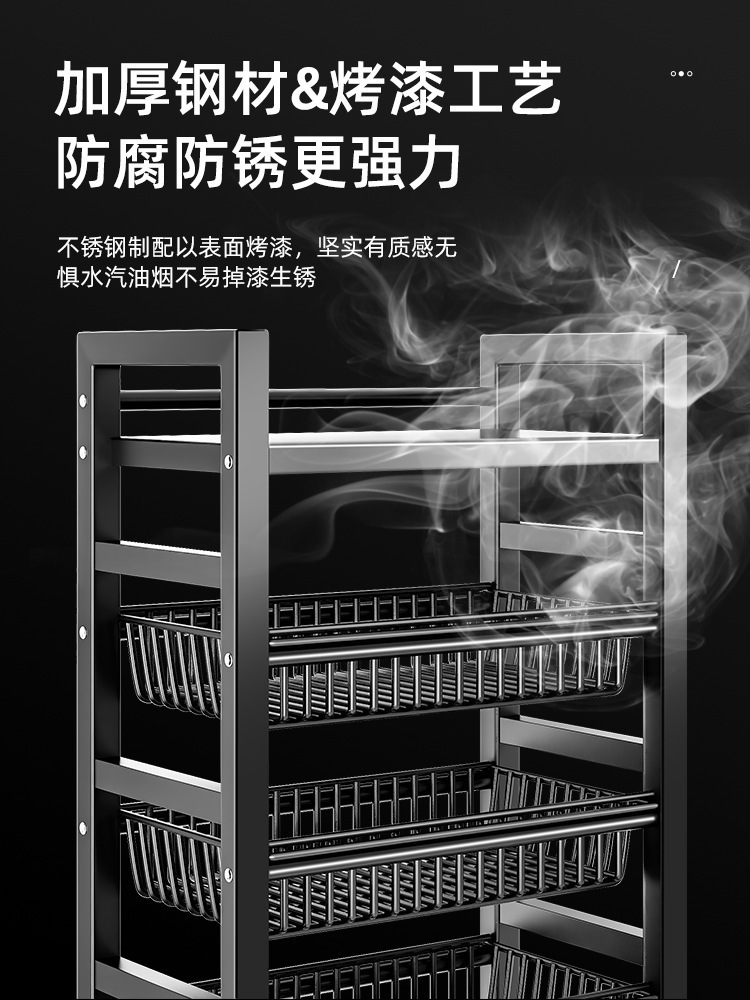 Portable bookshelf, storage rack, floor-standing multi-layer living room simple display cabinet, storage rack, bedroom shelf, storage cabinet pic 5