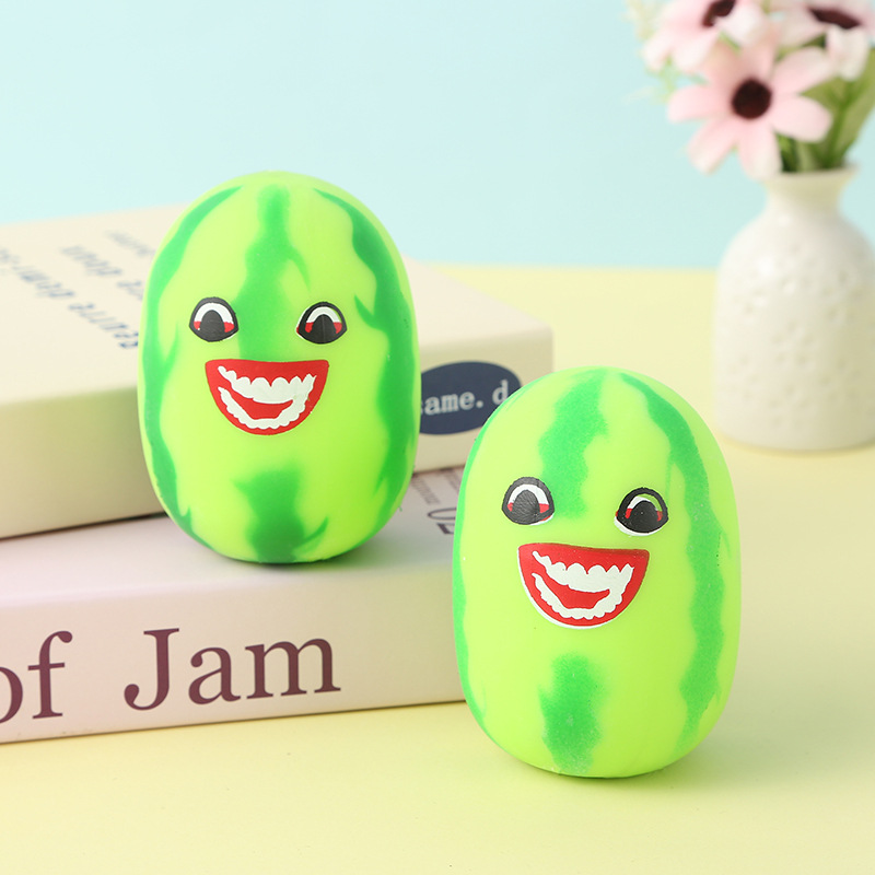 网红西瓜捏捏乐减压玩具创意水果玩偶西瓜条公仔摆件捏捏解压神器详情6