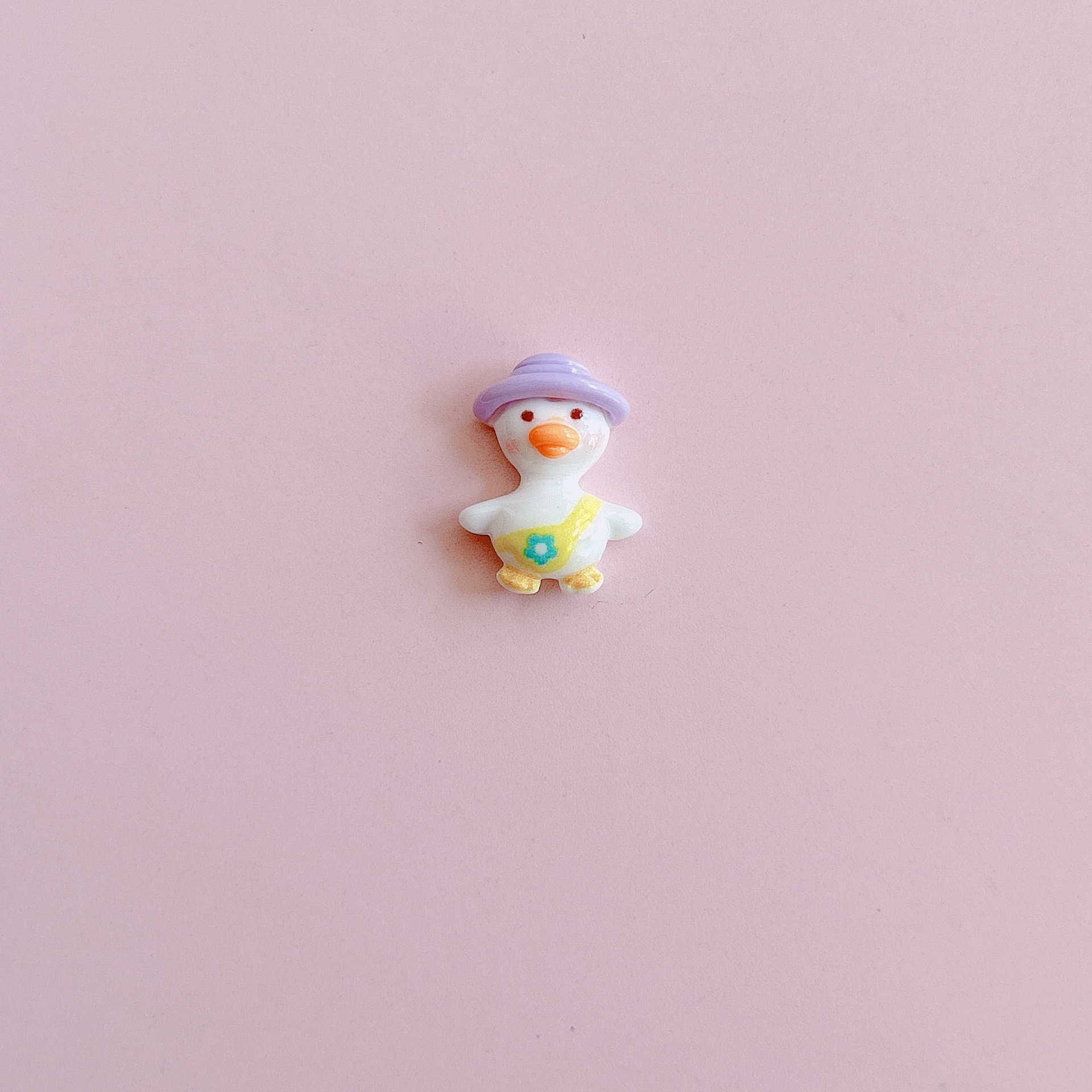 XN Mini Happy Duck Cartoon Doll diy Resin jewelry Accessories Ear studs Hair Clip Decoration materials pic 12