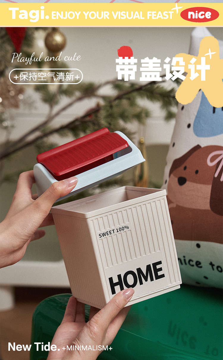 带盖卡通桌面垃圾桶桌上迷你垃圾筒创意家用客厅茶几小纸篓收纳桶详情4
