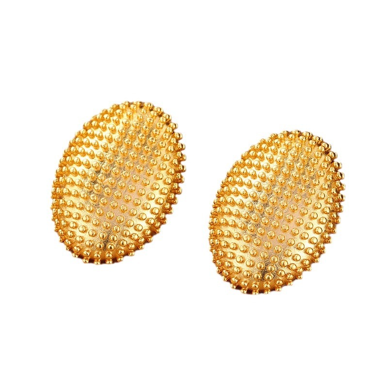 豆豆耳环2024新款夏季夸张耳钉设计感高级感小众金属风耳饰女复古详情21