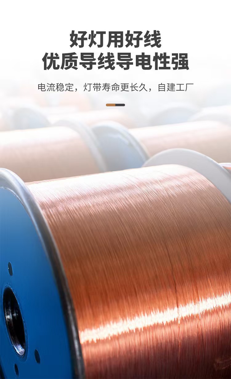 LED灯带三排180灯外墙专用家装工程户外防水灯带220v高压led灯条详情9