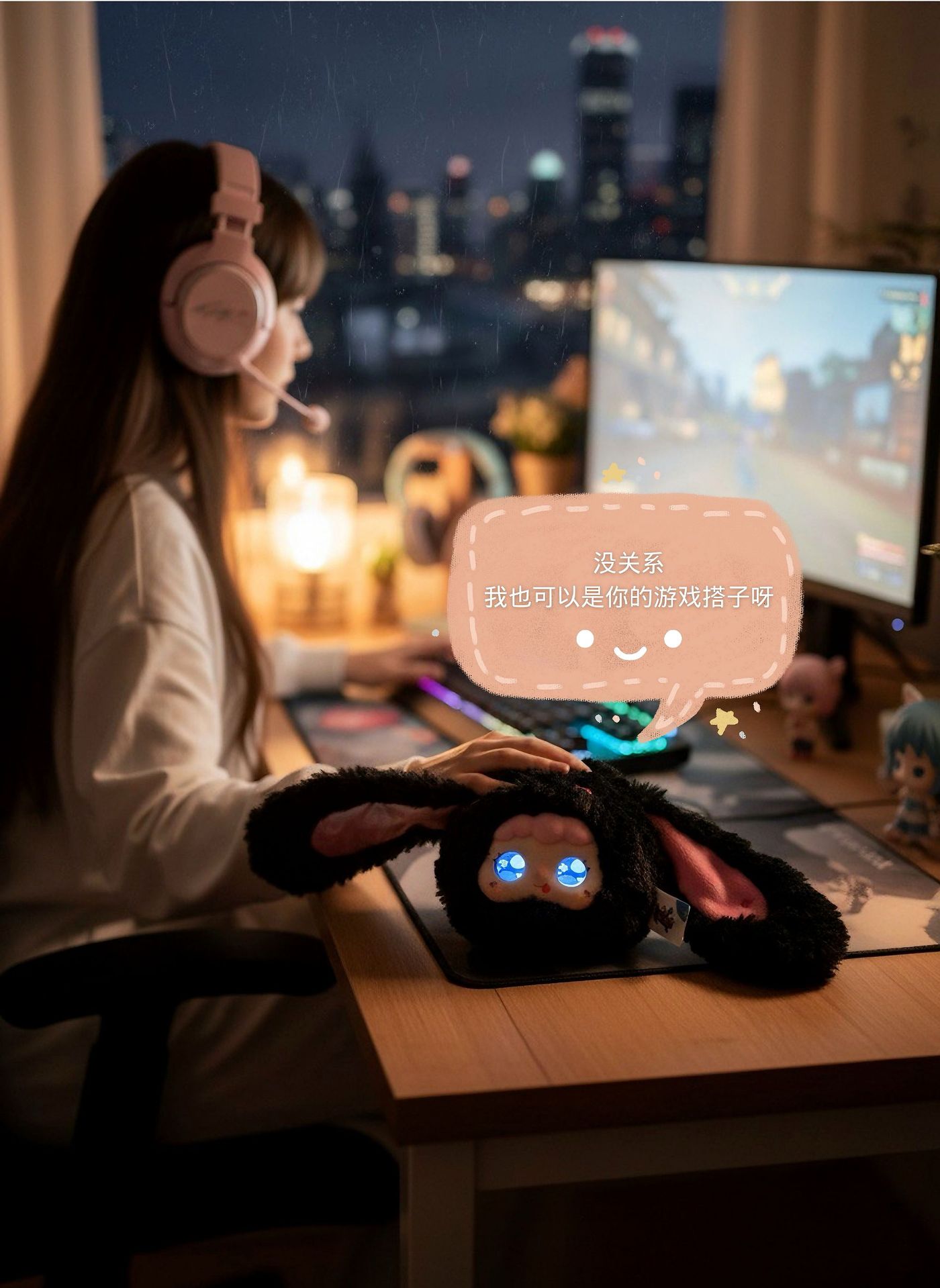 Jopark甜糯茶话跨境AI智能玩具陪伴互动安抚毛绒玩偶背包包挂件详情13