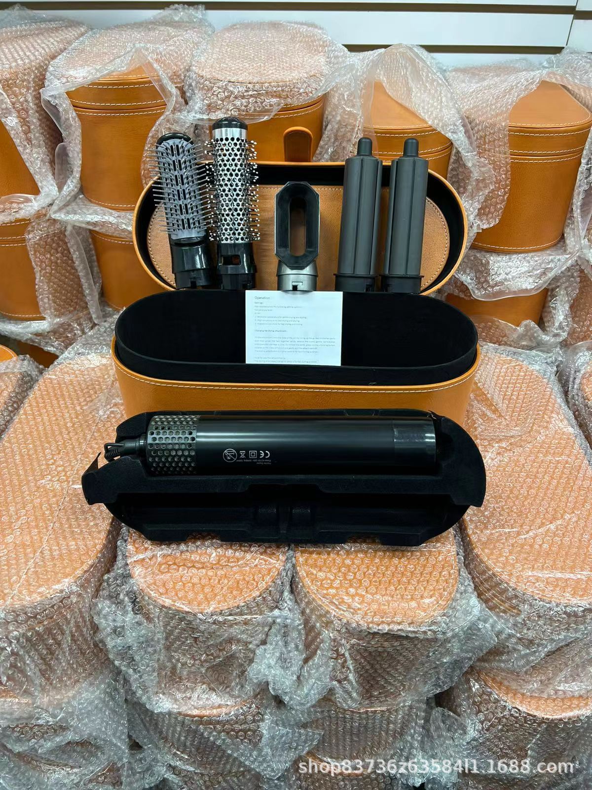 跨境热卖6合1卷发棒卷发器热风梳造型大波浪卷直发两用美发造型器详情24