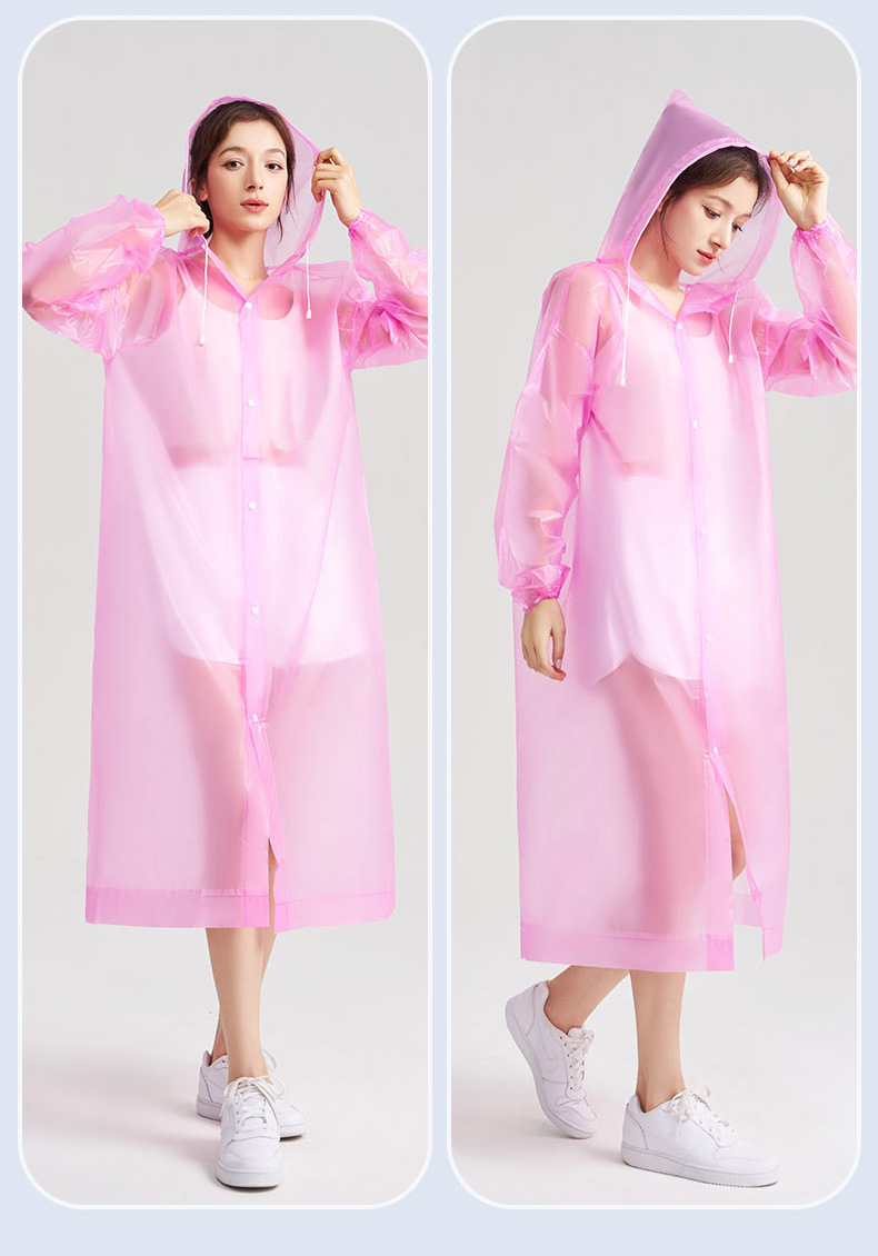 Non-disposable eva raincoat, fashionable outdoor walking portable, extended and thickened raincoat for children and adults pic 22