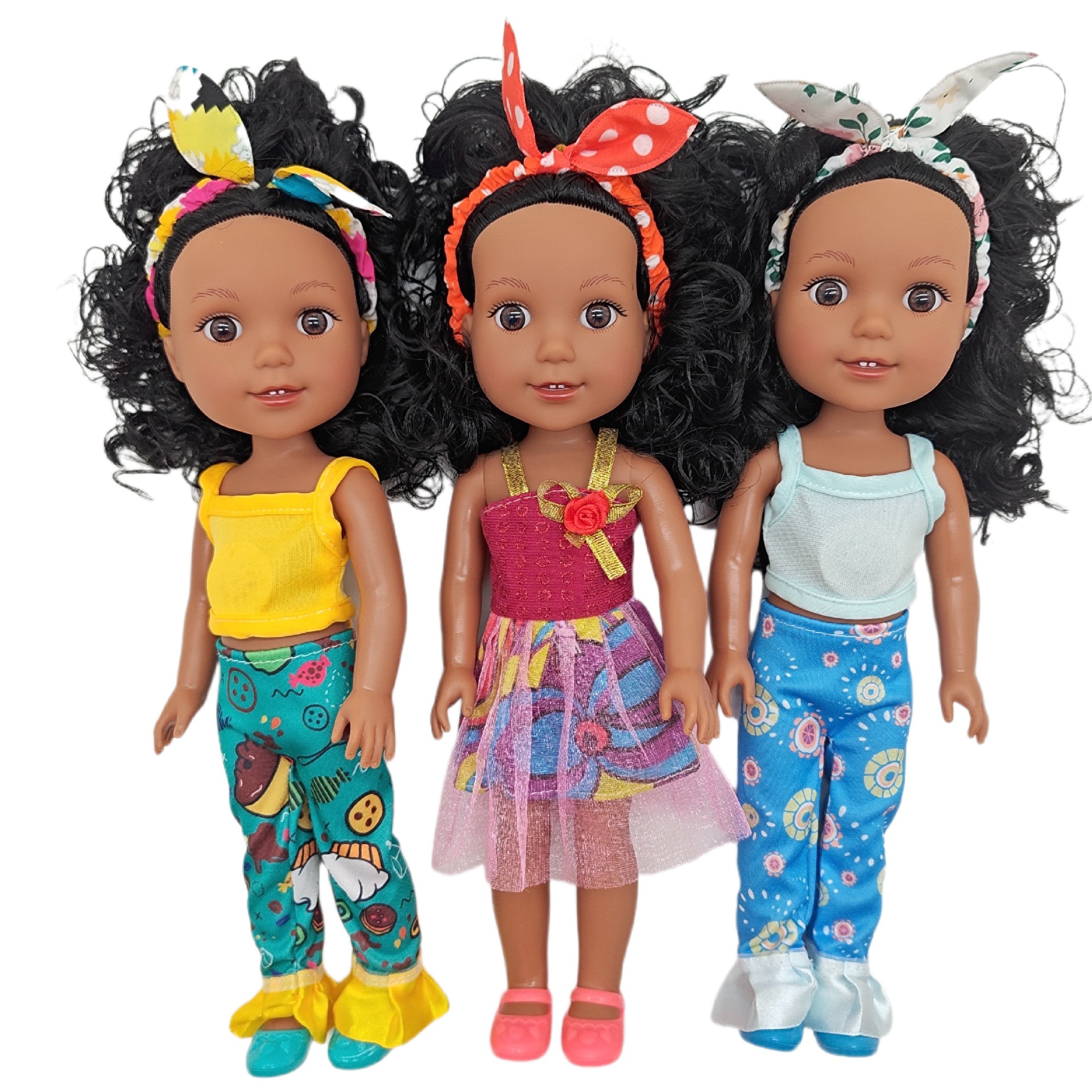 18-33CM Black doll, full-body vinyl rebirth doll, soft vinyl simulation baby, African doll, music doll pic 10