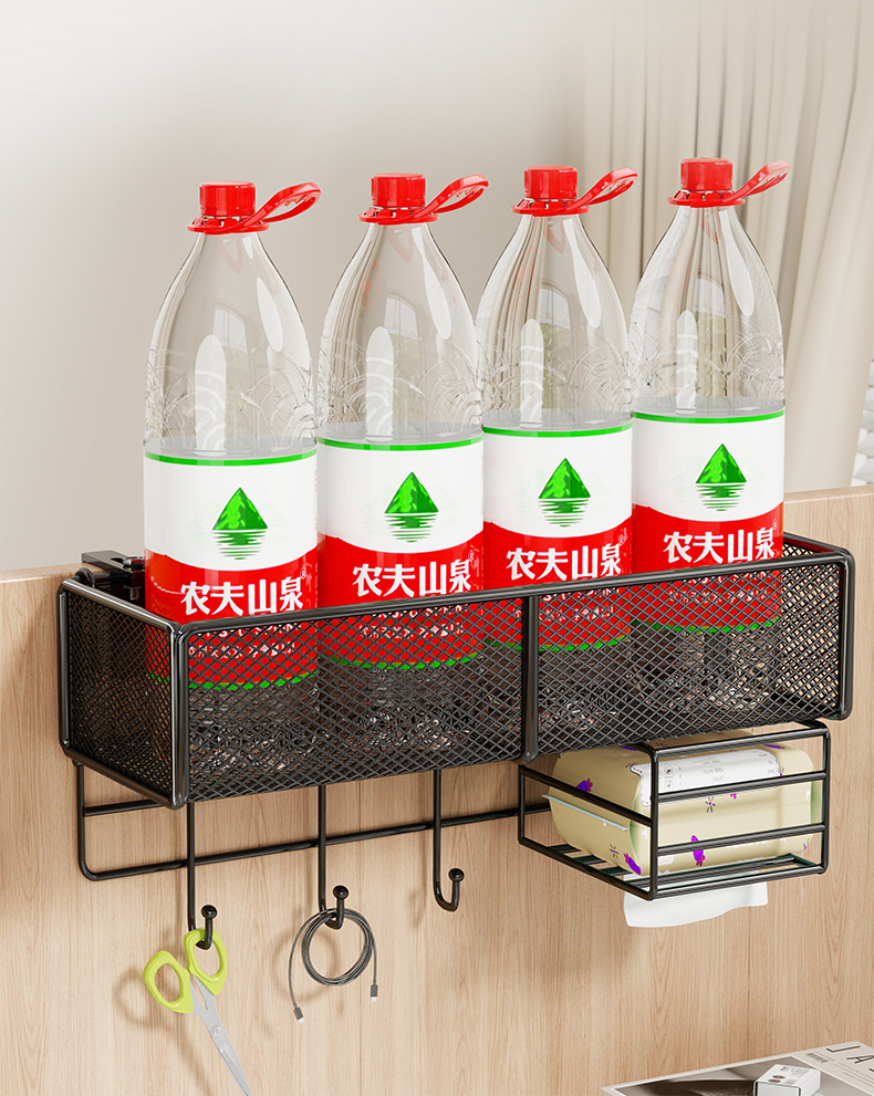 Desk storage rack, workstation desktop organization wonder, adjustable hanging basket, hanging storage box, countertop hook rack pic 13