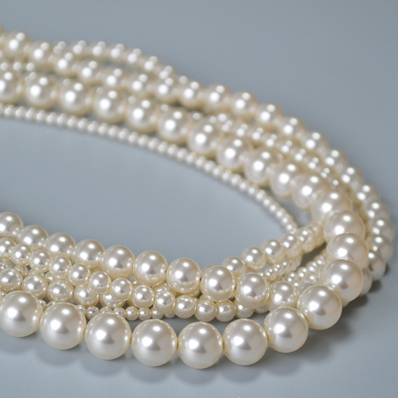 法式优雅高亮水晶人造仿珍珠650色号精致柔美简约叠带项链锁骨链详情3