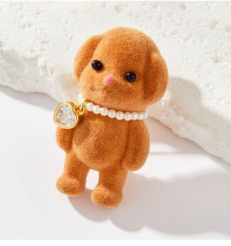 Cute and adorable plush little VIP brooch, new fashionable little animal dog brooch, exquisite plush figurine brooch pic 12