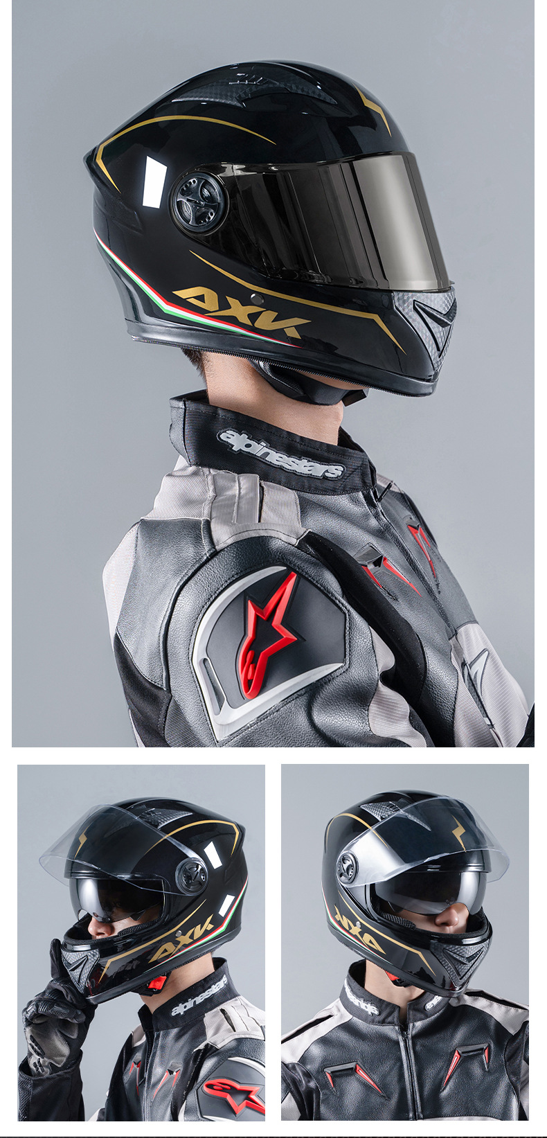 A1 New national Standard 3C certified electric motorcycle helmet for men and women, winter warmth, all-season motorcycle riding helmet pic 8