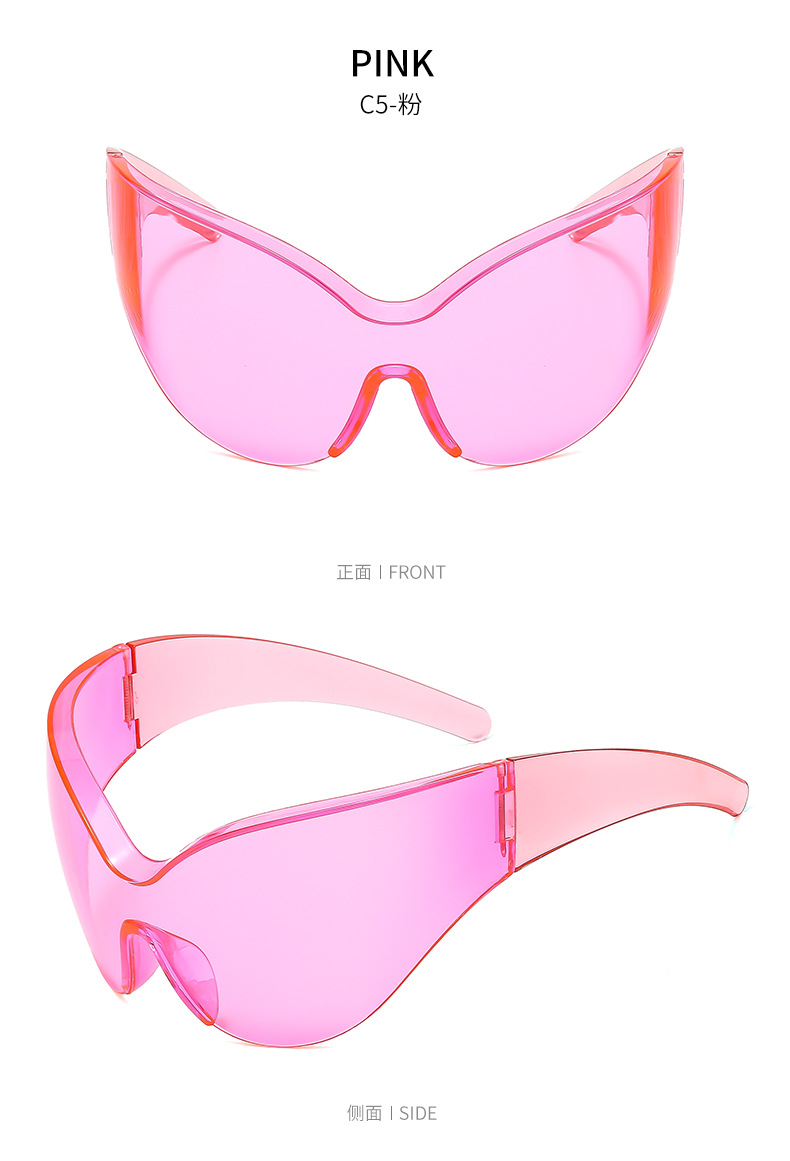 时髦高级感68193连体欧美小众个性墨镜男女时尚未来风韩版太阳镜详情14