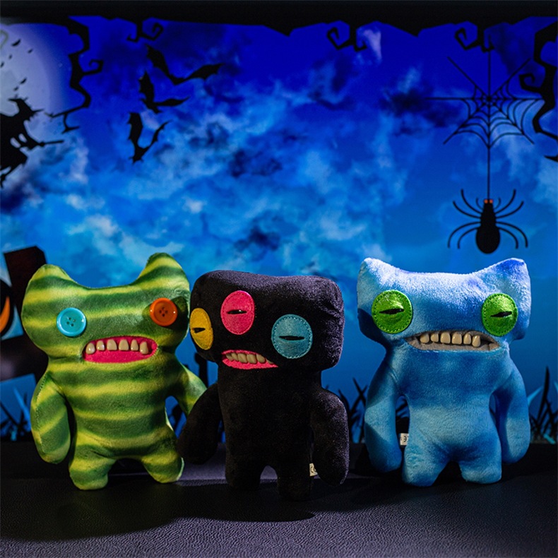 跨境新品 fuggler萌牙怪兽钥匙扣丑萌公仔手办挂件萌牙怪宝尖叫怪详情22