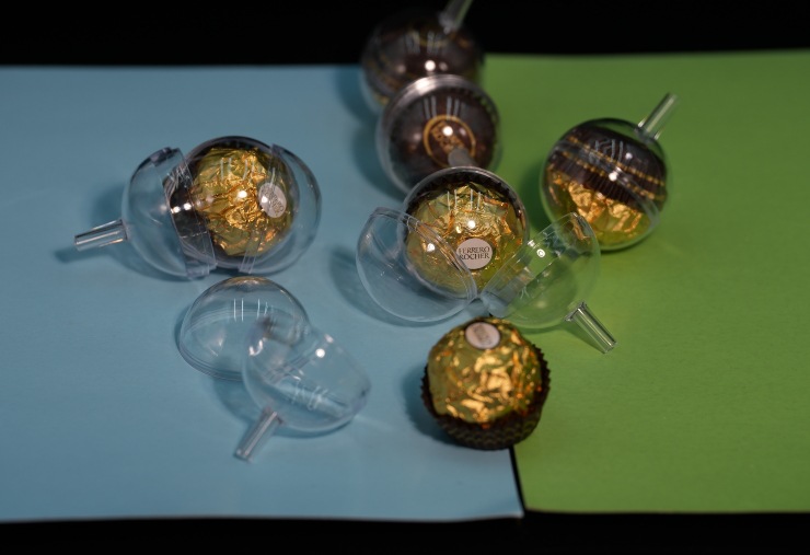 巧克力花托亚克力圆盖费列罗花束diy包装创意塑料水晶球情人节礼详情10
