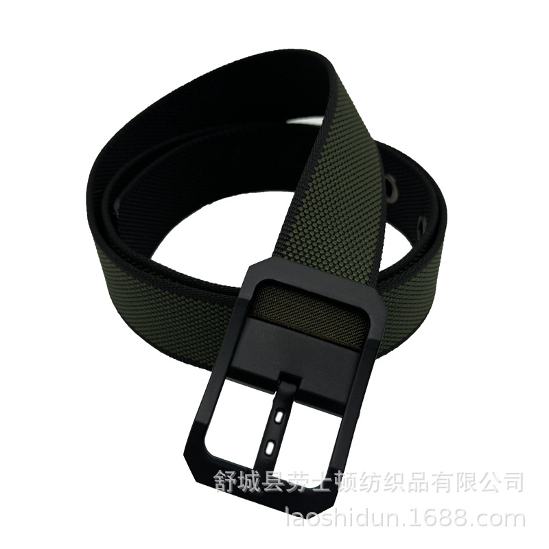 新款通用合金日子针扣腰带双面带战术扣尼龙休闲库腰带详情7
