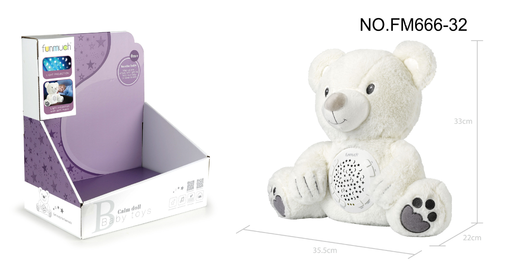 Cross-border Baby 12-key Soothing Projection plush toy Music Starry Sky Lullaby Infant sleep Soothing toy pic 16