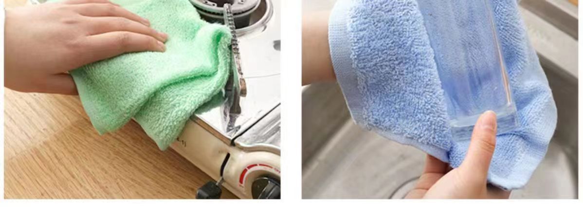 油利除洗碗巾不沾油小方巾吸水不掉毛去油手帕纯木质纤维厨房抹布详情13