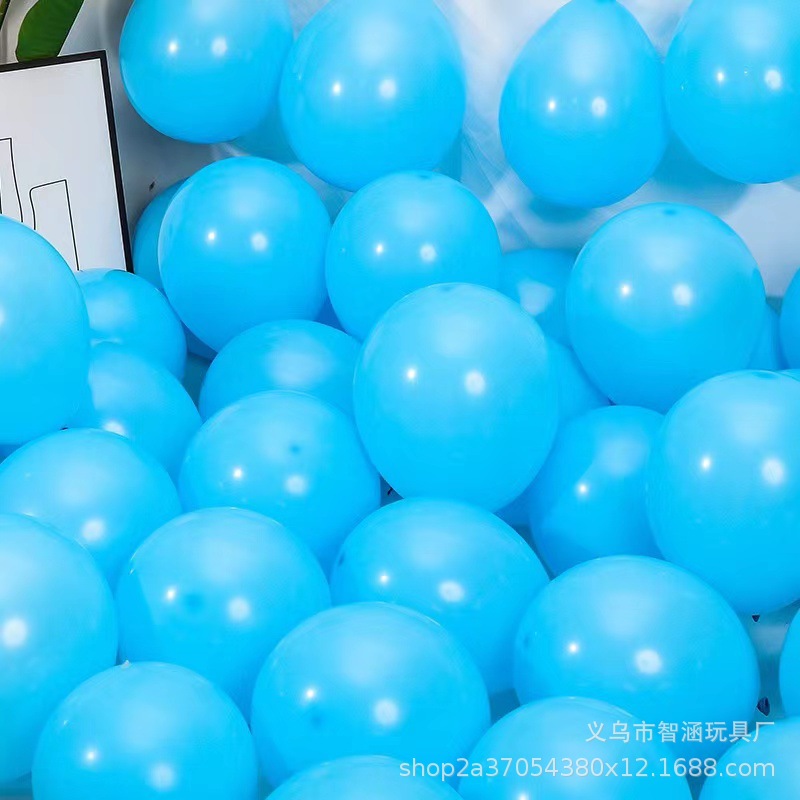 婚庆布置10寸1.5克亚光气球圆形乳胶卡通饰景可印字派对详情10