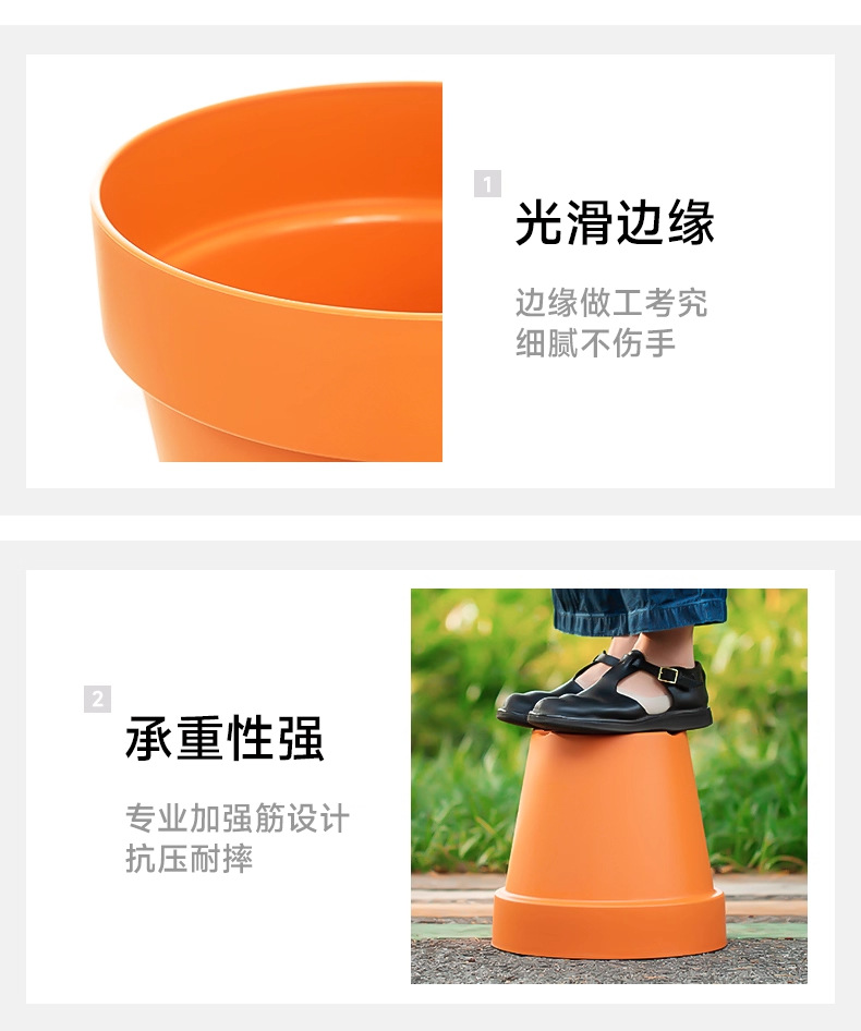 帝罗马仿陶瓷加仑盆白色大号盆栽加厚树脂塑料花盆家用轻奢高级感详情13