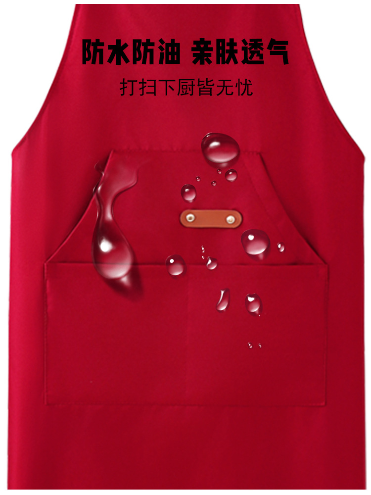 厨房围裙家用女卡通夏季新款防水防油印字年轻人背带围腰详情7