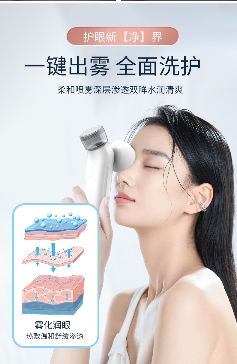 跨境款润眼仪便携式电动雾化洗眼喷雾保湿热敷护眼喷雾仪洗眼仪详情5