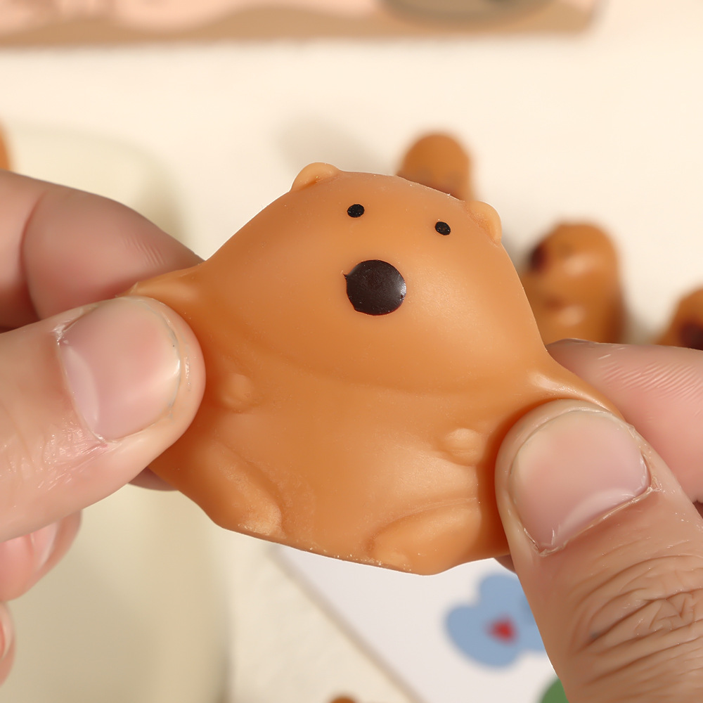 可爱迷你卡皮巴拉捏捏乐慢回弹发泄减压水豚玩具夜市摆摊解压动物详情13