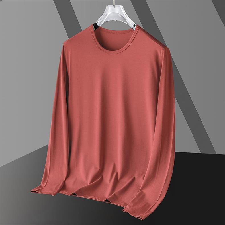 Men's long-sleeved T-shirt for autumn 2024, new round neck base layer, versatile, trendy, quick-drying, sporty and slimming top for men pic 26