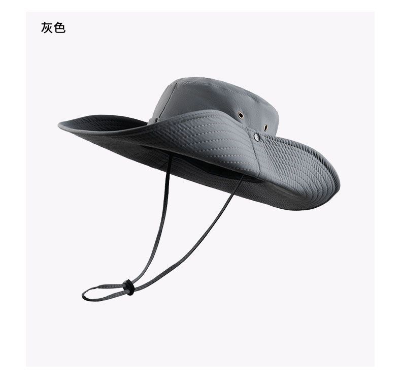 防晒帽渔夫帽钓鱼遮阳夏季帽子太阳帽运动户外登山防紫外线大檐帽详情8