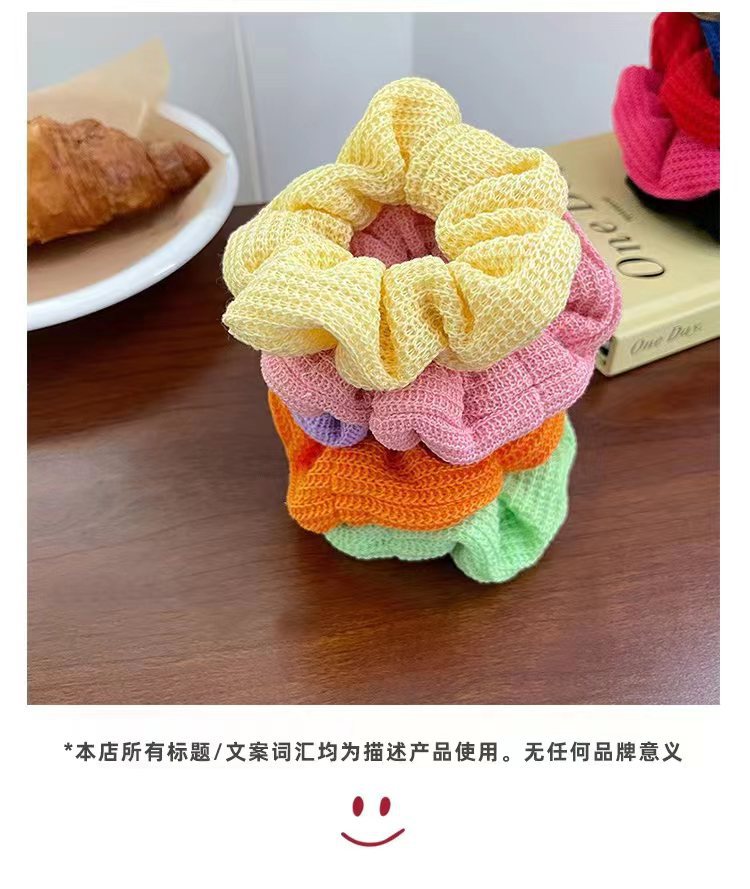 Colorful woolen knitted hair band and headband for women, simple and elegant, high-elasticity and durable leather band hair accessory pic 9