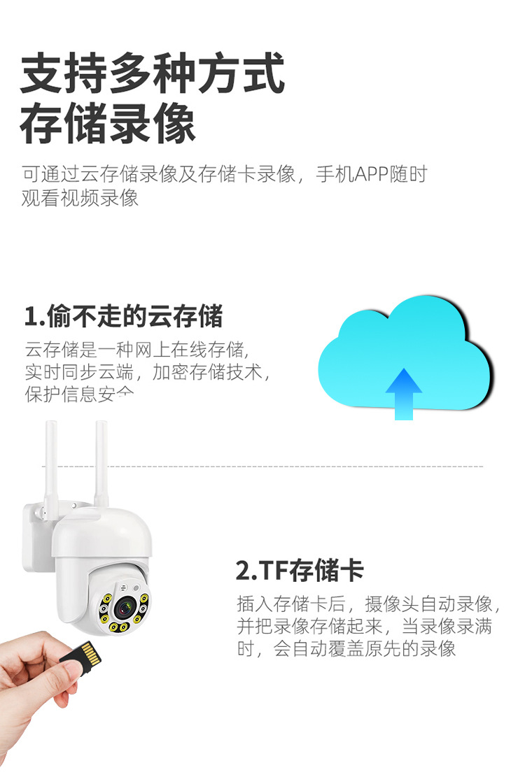 Xiongmai 1-inch home monitor mobile phone remote outdoor 5MP high-definition wireless WIFI full-color intercom camera pic 7