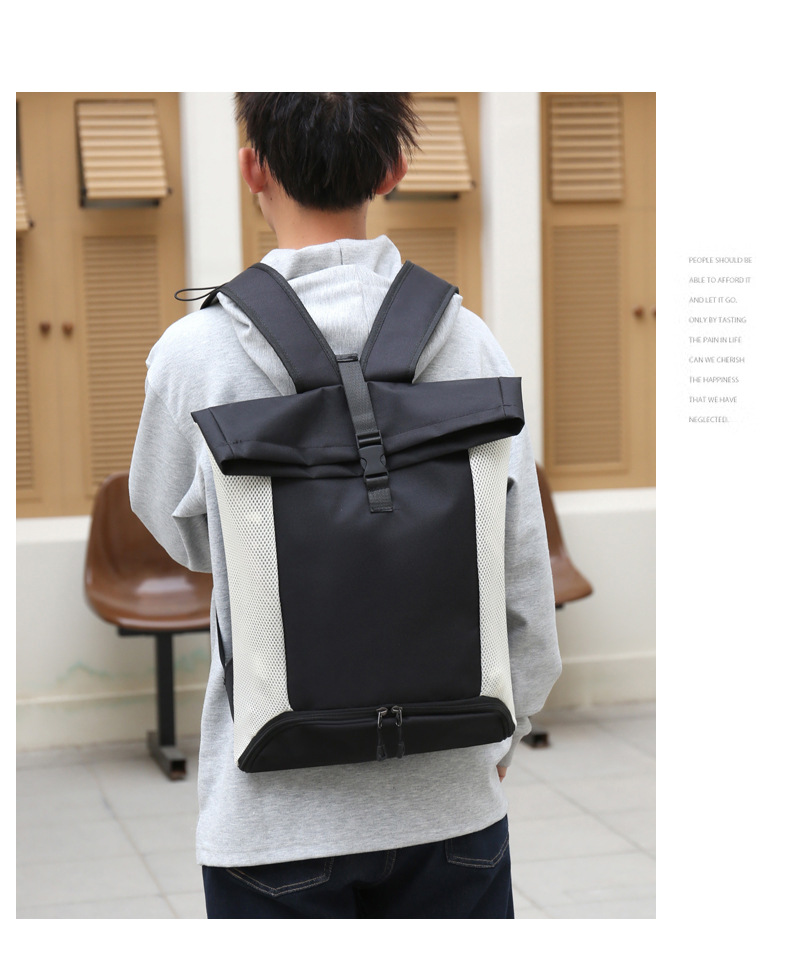 New large-capacity casual backpack, sports basketball bag, simple tutorial bag, commuting, business trip and fitness backpack pic 26
