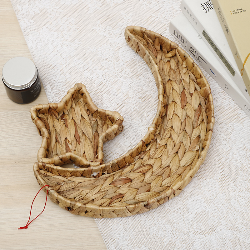 Multi-functional solid wood fruit box, Vietnamese snack decoration fruit plate, plastic electroplated acrylic printed soup plate, 8-inch tableware set pic 9