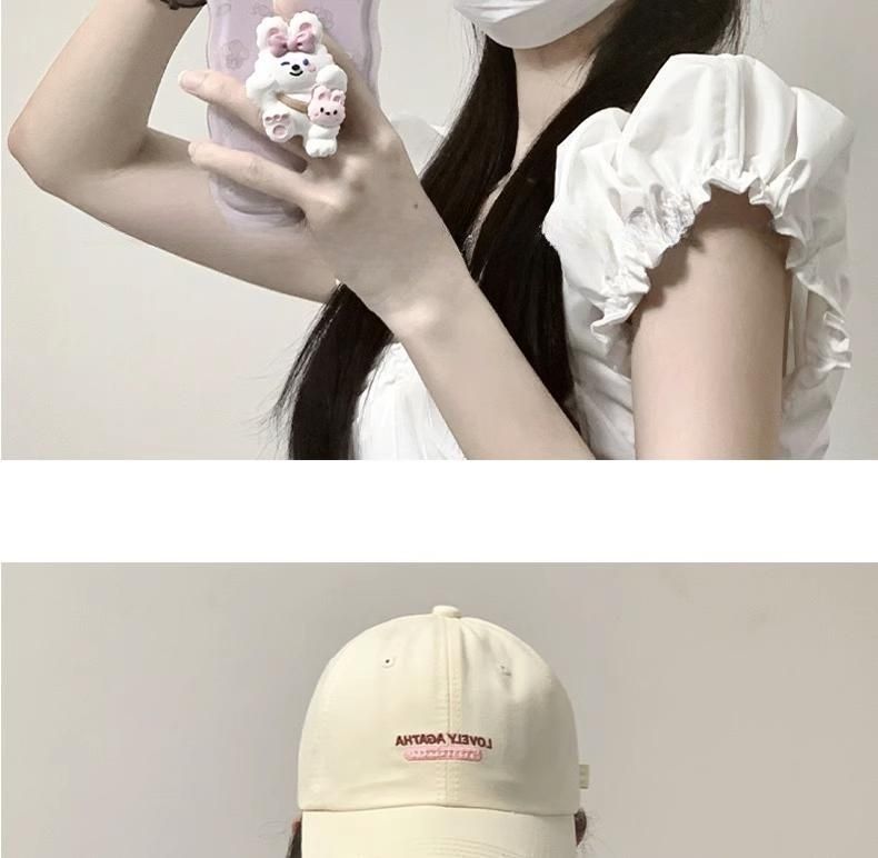 品牌【森多娜】休闲帽 通勤款 新款ins粉色棒球帽子女春夏天韩版时尚百搭字母学生鸭舌帽批发详情12