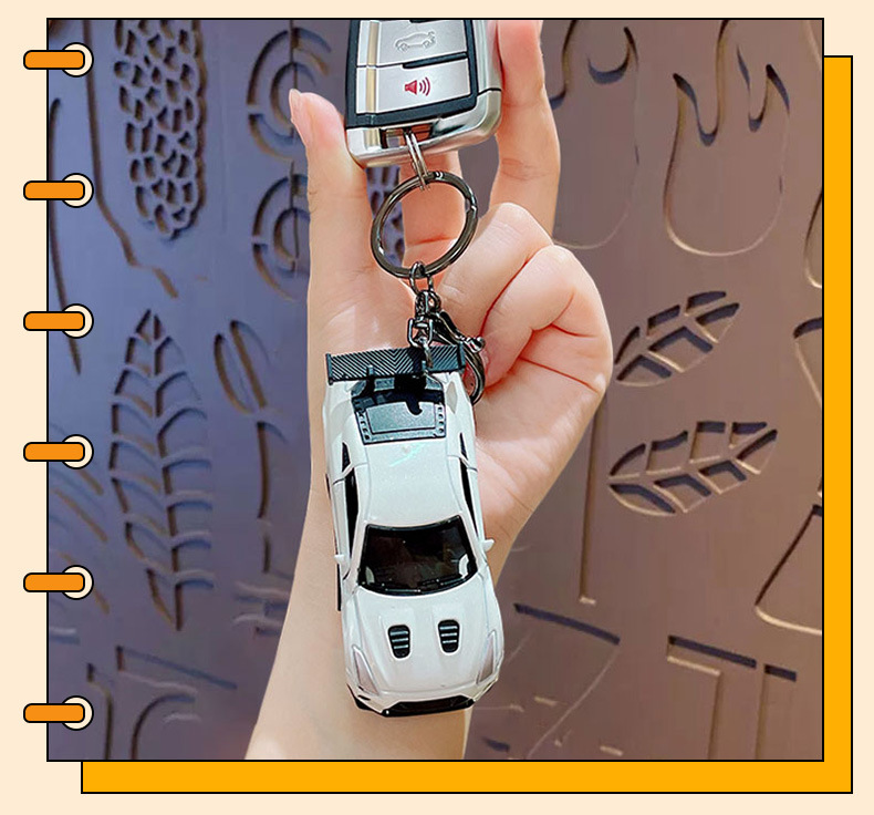 Wholesale of creative cartoon simulation sports car models, keychains, couple car bags, pendants, key chains, pendants and gifts pic 12