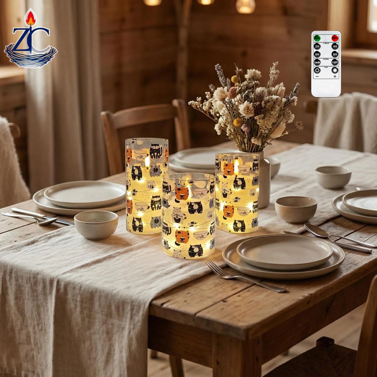 Uv-printed new MILK replaceable pattern luminous decorative candle 7.5 electronic candle factory direct sales pic 7