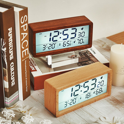 New cross-camera multi-functional clock LED electronic clock, fresh living room wall clock, can be hung or stood up, dual-purpose clock 6650 pic 17