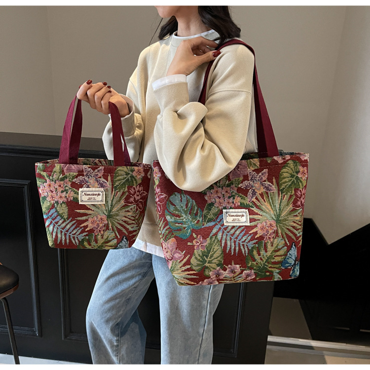 大容量国潮风帆布包包女2025新款通勤托特包女ins大学生上课单肩包详情34