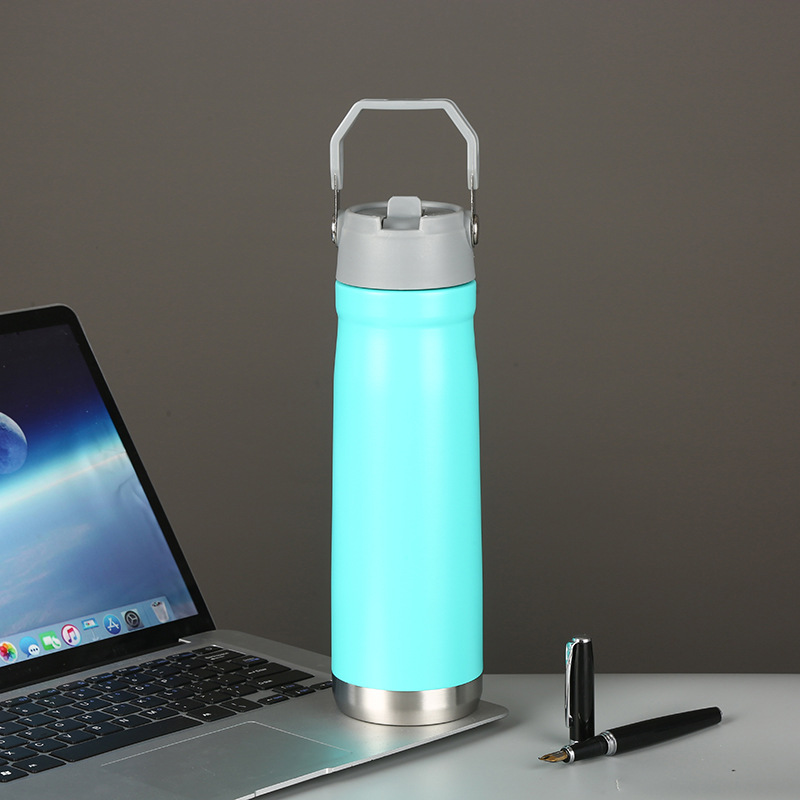 Cross-border heat collection 304 stainless steel insulated cup, straw water cup, portable outdoor sports water bottle, can be printed with LOGO pic 8