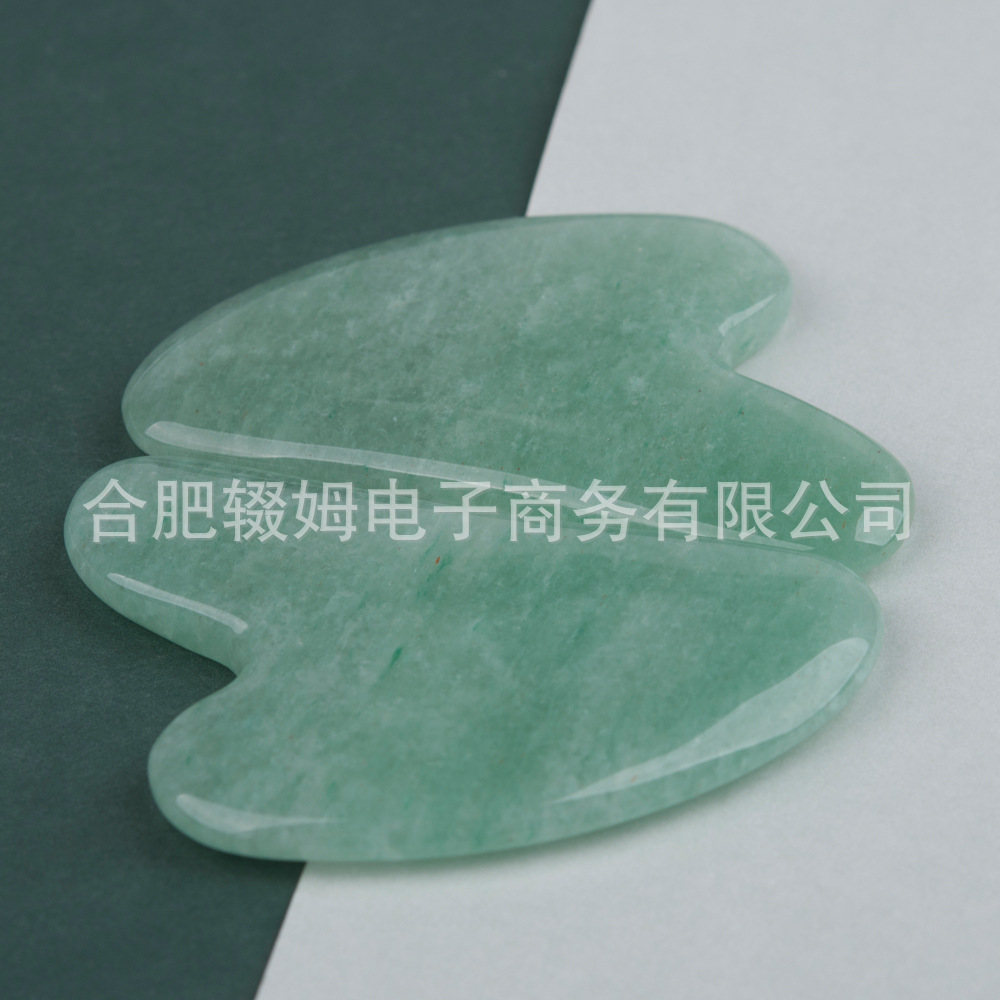 玉石刮痧板绿东陵刮痧按摩工具面部按摩身体刮痧保健按摩用品皮肤护理详情7