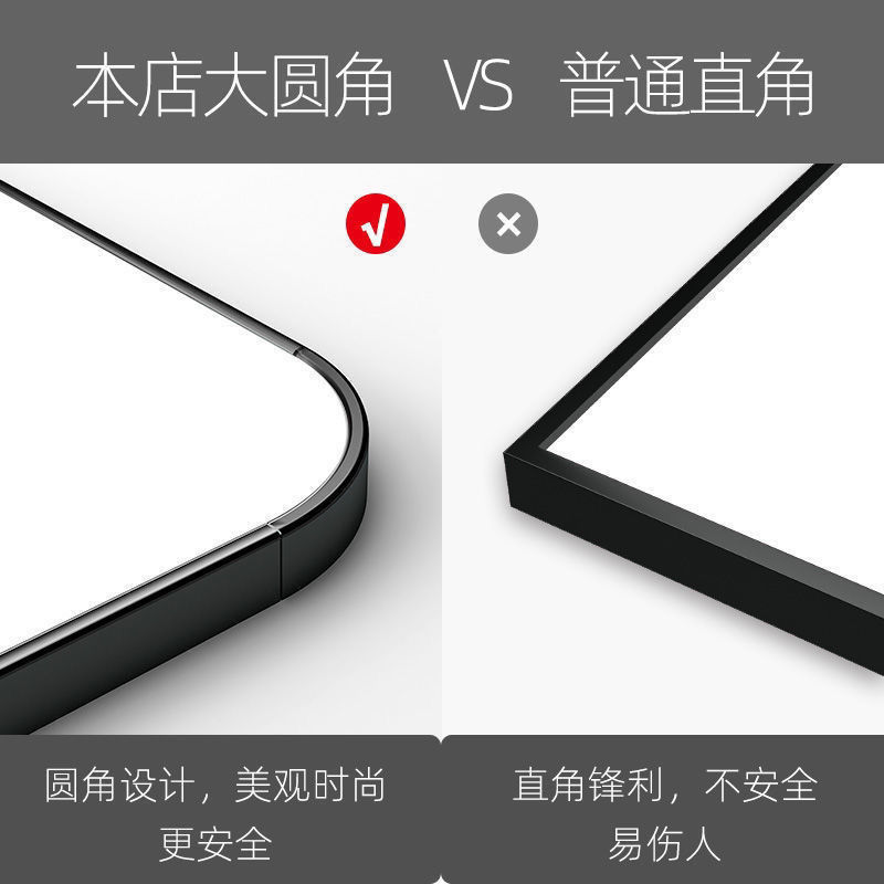 全身镜穿衣镜落地镜子家用壁挂卧室化妆挂墙宿舍立体试衣镜ins风详情7