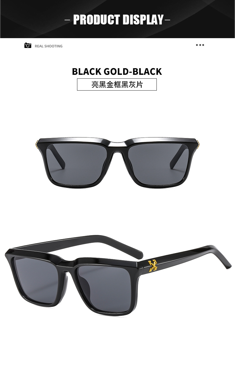 ins慵懒风格遮阳防晒太阳眼镜男 墨镜女高级感glasses太阳镜批发详情9