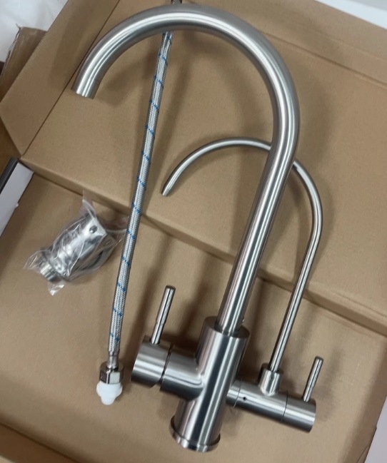 Stainless steel kitchen rotatable side-rotating cold and hot water direct drinking water purifier integrated three-in-one sink faucet pic 16