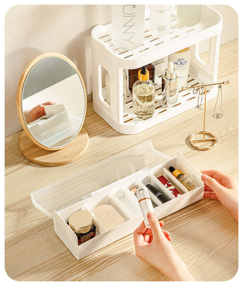 桌面数据线收纳盒7格手机充电器充电线分类整理分格电源线收纳盒详情18