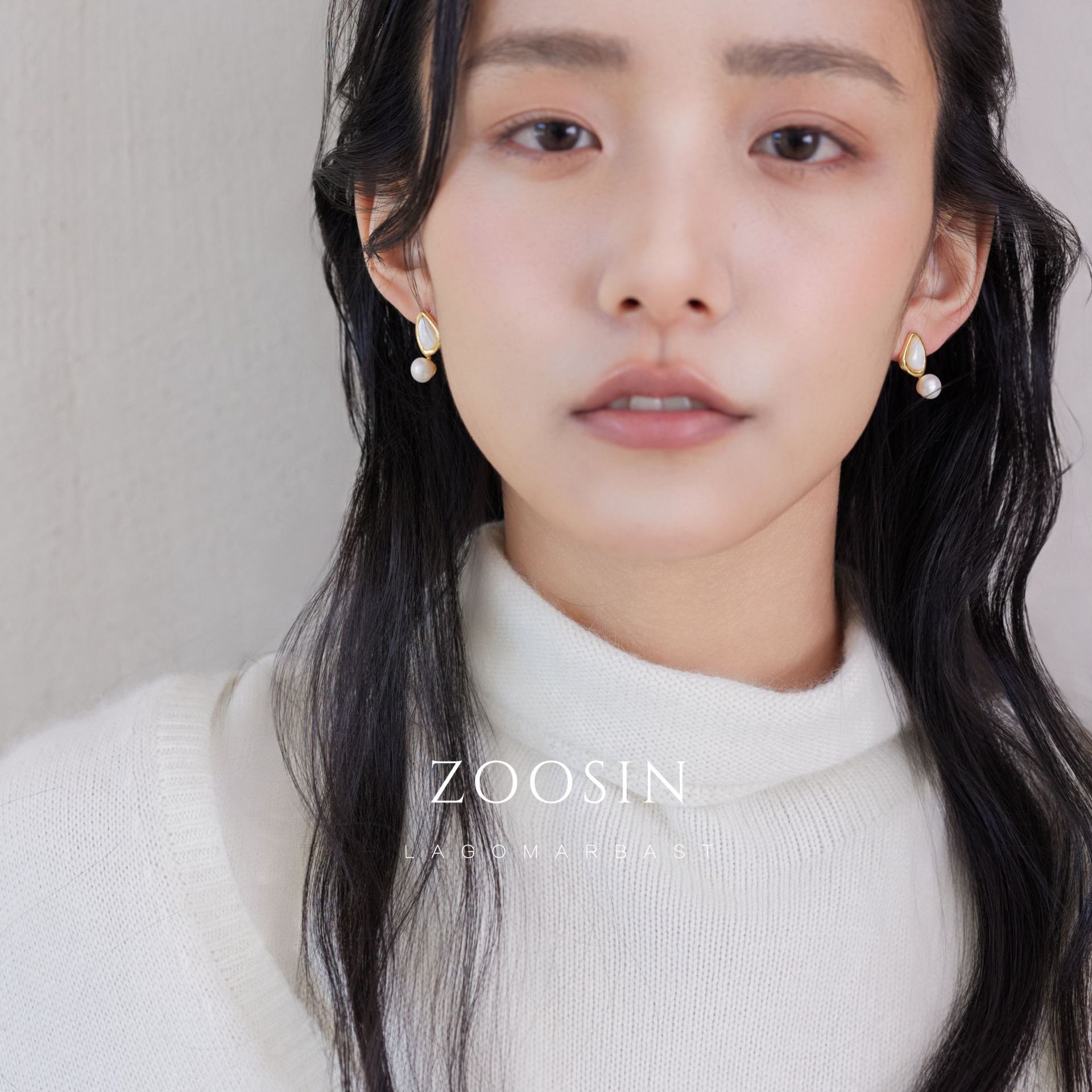 Zhuji retro stud earrings, freshwater mother-of-pearl butterfly earrings, a mid-style, light luxury and high-end look, versatile earrings for women pic 7