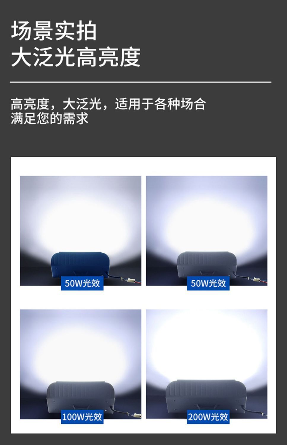 led iodine tungsten lamps, outdoor working strong light ultra-bright construction site lighting spotlights, waterproof searchlights, and solar floodlights pic 9