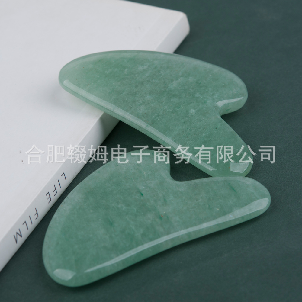 粉晶刮痧板心形刮痧按摩器美容面部脸部天然玉石手指粉水晶刮痧片详情39